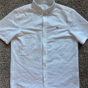 Vineyard Vines White Button-Down Performance Shirt